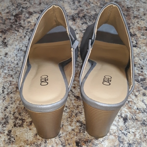 Cato grey open toe heeled 10 - Picture 3 of 6